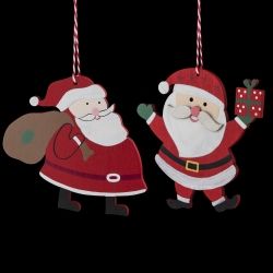 Коледна играчка от дърво ErichKrause® Decor Santa 12 см