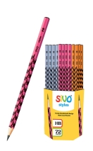 Графитен молив SIVO Styles, шестоъгълен HB /в дисплей 72 бр./
