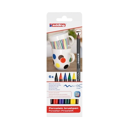 Комплект маркери edding 4200 за порцелан 6 цвята FAMILY