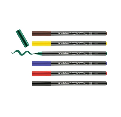 Комплект маркери edding® 4200 за порцелан 6 цвята FAMILY
