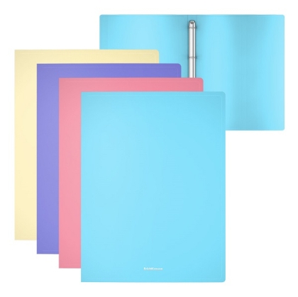 Класьор ErichKrause® Matt Pastel, с 4 ринга, 24 мм, микс