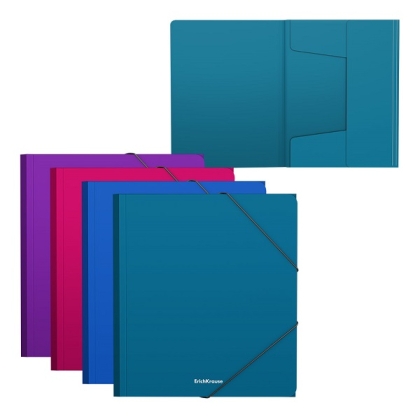 Папка с ластик ErichKrause® Matt Vivid, A5+, микс