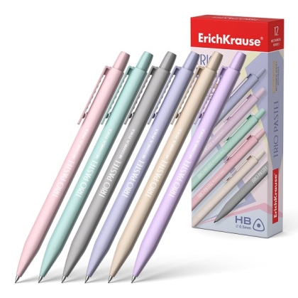 Автоматичен молив ErichKrause® Trio Pastel 0.5 mm, HB (в кутия 12 бр.)
