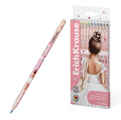 Цветни моливи ErichKrause® Pointes, кръгли,12 цвята