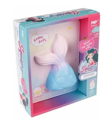 Тефтер Squishy MP с меки корици 3D пяна "Русалка", 128 листа