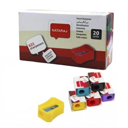 Острилка Nataraj 621 с едно гнездо микс (20 бр. в кутия)