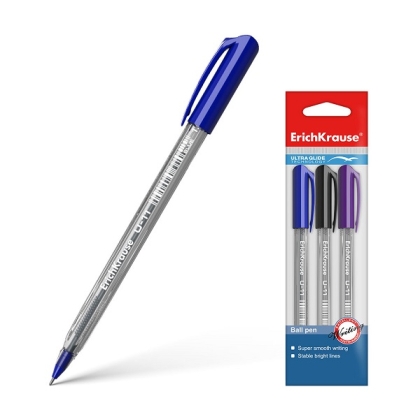 Комплект химикалки ErichKrause® U-11, 1 mm (в блистер 3 бр.)