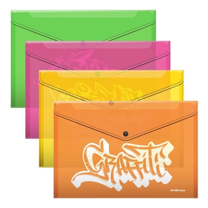 Папка с копче ErichKrause® Graffiti, A4, микс