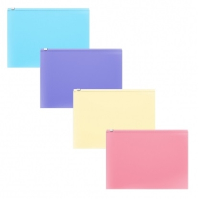 Папка джоб с цип ErichKrause® Diagonal Pastel, C6