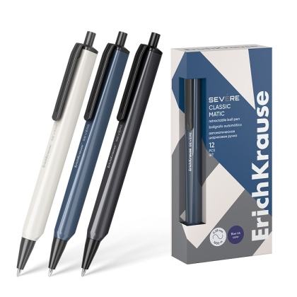 Автоматична химикалка ErichKrause® Severe Classic 0.7 mm (в кутия 12 бр.)