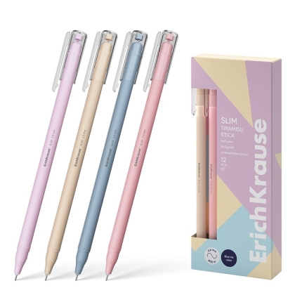 Химикалка ErichKrause® Slim Tiramisu 0.7 mm, (кутия 12 бр.)