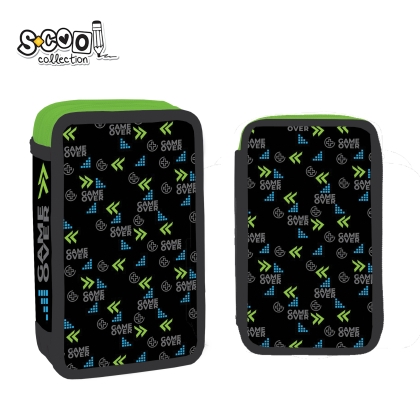 Несесер SCOOL® "Game Over" с 2 ципа, 30 части