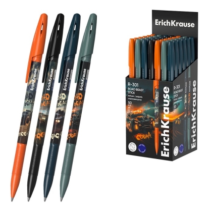 Химикалка ErichKrause® R-301 Stick Road Beast 0.7 (кутия 50 бр.)
