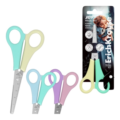 Ножици ErichKrause JOY® Magic Pet, 13.5 см, асорти (блистер 1 бр.)