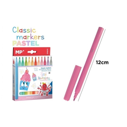 Флумастери MP пастел 12 цвята