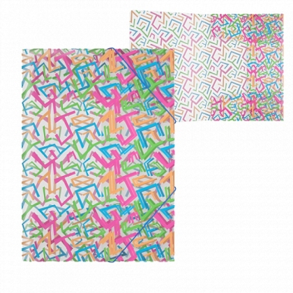 Папка с ластик ErichKrause® Lines, A4