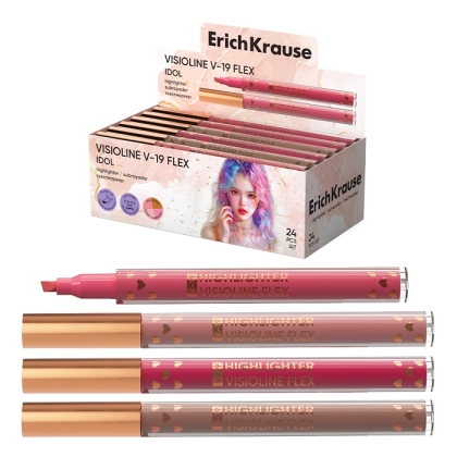 Маркер ErichKrause® Visioline V-19 Flex Idol (в кутия 24 бр.)