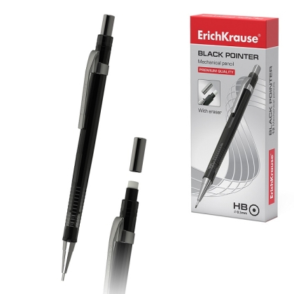Автоматичен молив ErichKrause® Black Pointer 0.5 mm, HB /в кутия 12 бр./