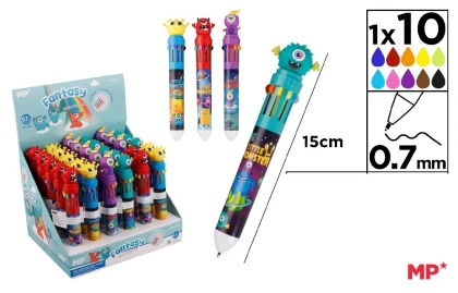 Автоматична химикалка MP FANTASY LITTLE MONSTER, 10 цвята, 0.7 mm - PE253-32