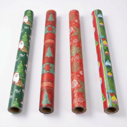 Коледна опаковъчна хартия 100х300см