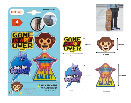 3D Стикери - 2 вида микс