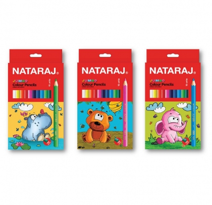 Цветни моливи Nataraj JUMBO 12 цвята