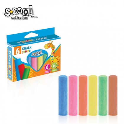 Цветен тебешир S-COOL Jumbo 6 цвята