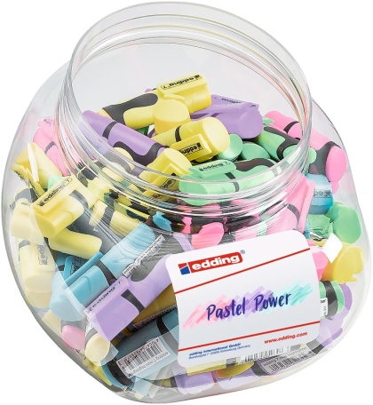 Маркер edding® 7 Mini Textmarker, PASTEL,100бр. дисплей