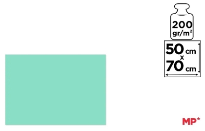 Цветен картон MP - 50х70, 200 гр, АКВАМАРИН