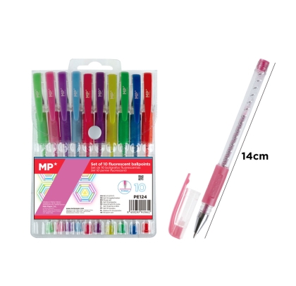 Химикалки MP флуоресцентни 10 цвята