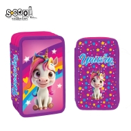 Несесер S-COOL с 3 ципa Unicorn