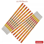 Молив HB Nataraj MARBLE, шестоъгълен, 12 бр. в кутия + острилка и гумичка