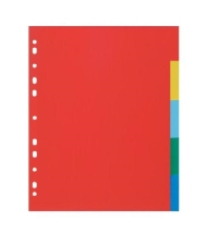 Разделител PP A4, 5 цвята