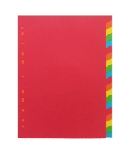 Разделител А4, 20 цвята картон