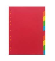 Разделител А4, 10 цвята картон