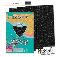 Гума пяна EVA S-COOL за декорация, ГРАФИТ, брокат, А4