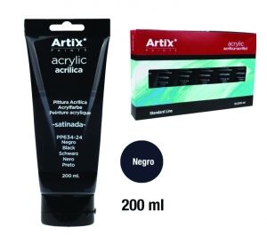 Акрилна боя MP Artix, черен, 200 ml.