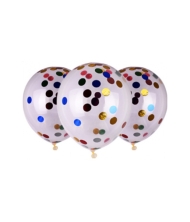 Латексови балони прозрачни с конфети