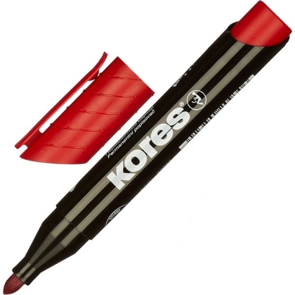 Перманентен маркер KORES K-Marker XP1 - червен