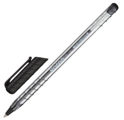 Химикалка KORES K1-F, 0.7 mm, черен
