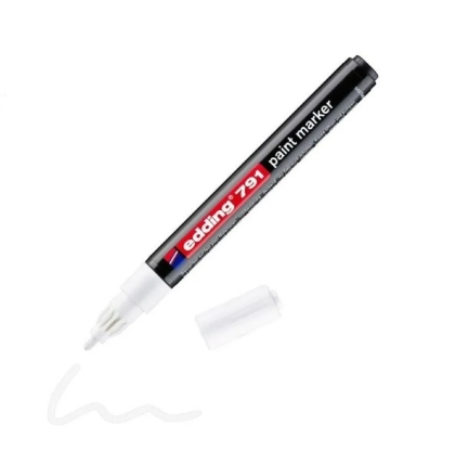 Маркер edding® 791 paint marker 1-2 mm - бял