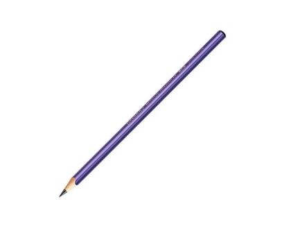 Графитен молив  Nataraj 2B Metallic Triangular - цвят лилав металик на тялото