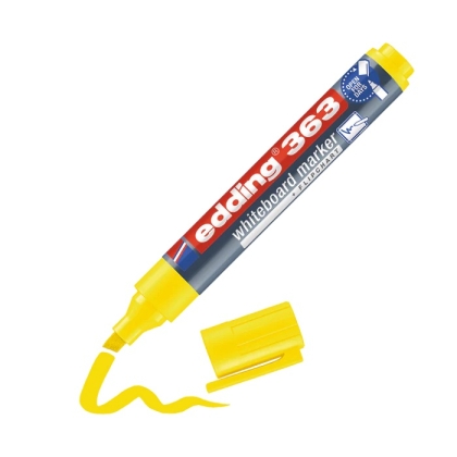Маркер edding® 363 за бяла дъска - жълт