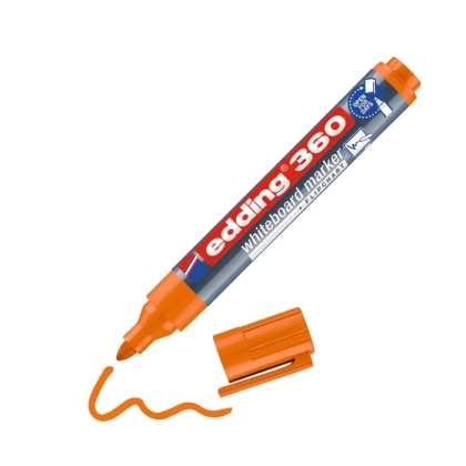 Маркер edding®  360 за бяла дъска - оранжев