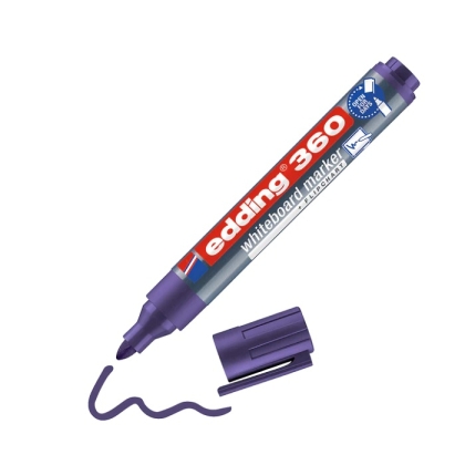 Маркер edding®  360 за бяла дъска - лилав
