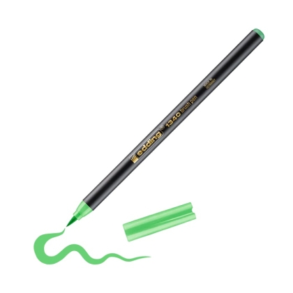 Маркер edding® 1340 brush pen,1-3 mm - светло зелен