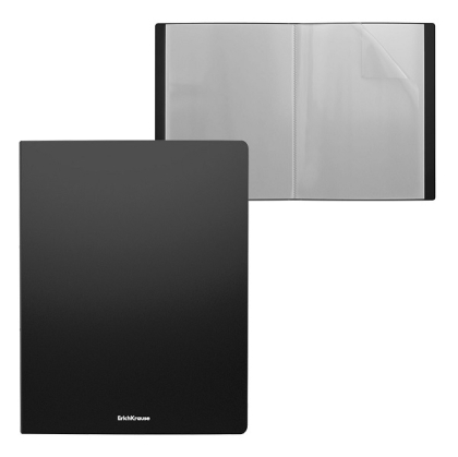 Папка ErichKrause® Matt Classic, 20 джоба, A4 - черен