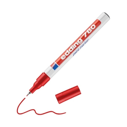 Маркер edding® 780 paint marker, 0.8mm - червен