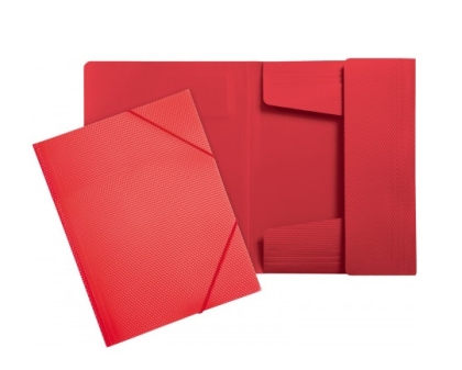 Папка ErichKrause® Diamond A4 с ластик - червена