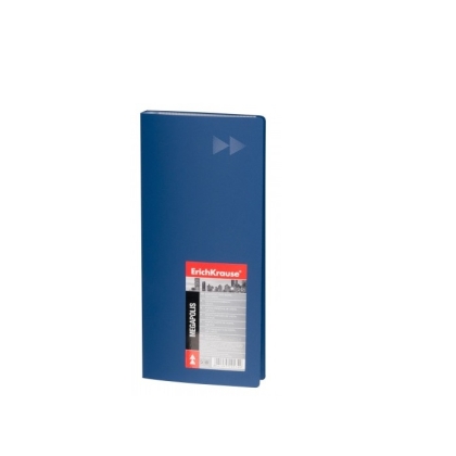 Визитник ErichKrause® Megapollis за 128 визитки - син